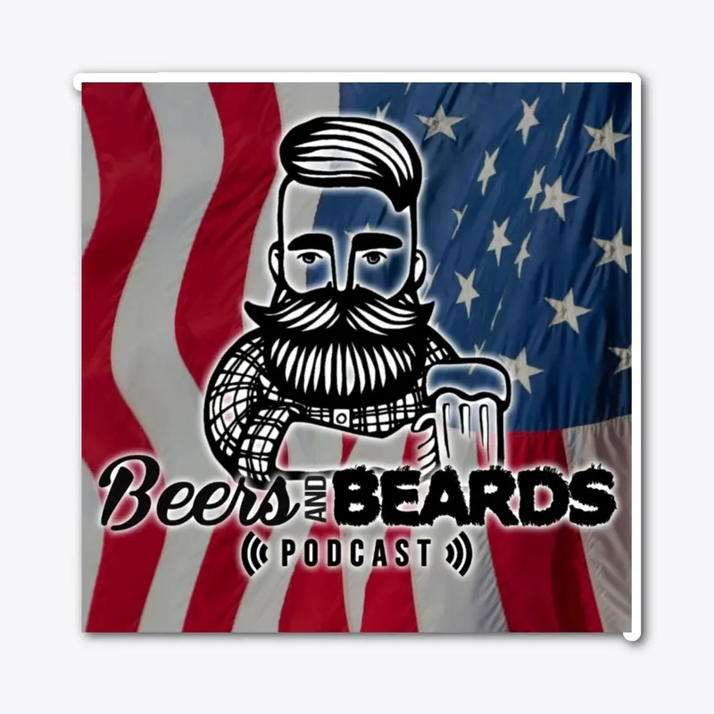 Beers and Beards USA sticker